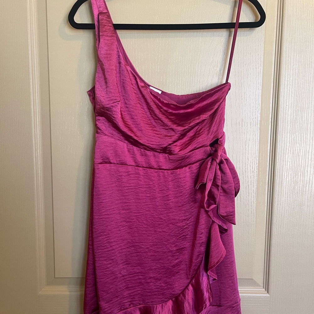 Selfie Leslie magenta dress